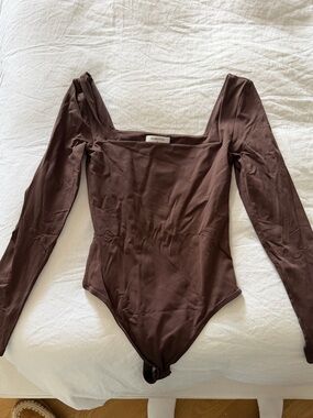 Babaton Chocolate Brown Stretch Bodysuit